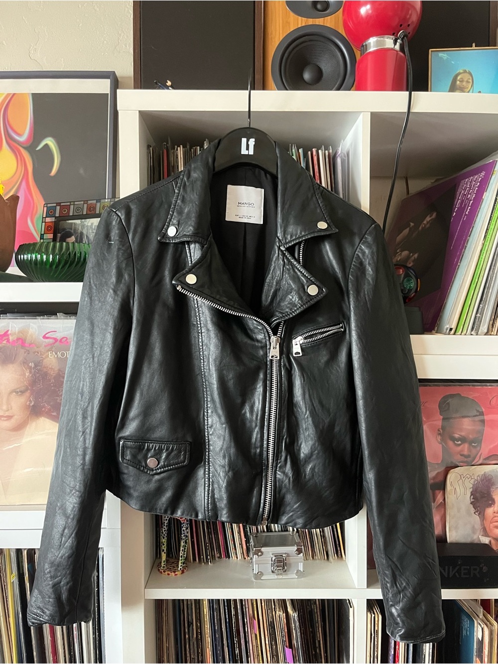 Mango Genuine Leather Jacket size M